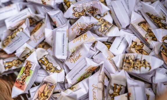 60-lecie Wydziału Budownictwa i Architektury Politechniki Lubelskiej. Zjazd absolwent&oacute;w, odsłonięcie rzeźby koziołka lubelskiego o imieniu Stach.